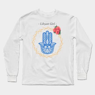 Libyan Girl Libya Hamsa Long Sleeve T-Shirt